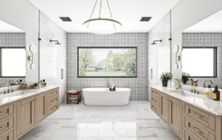 Luxury bathroom tile design