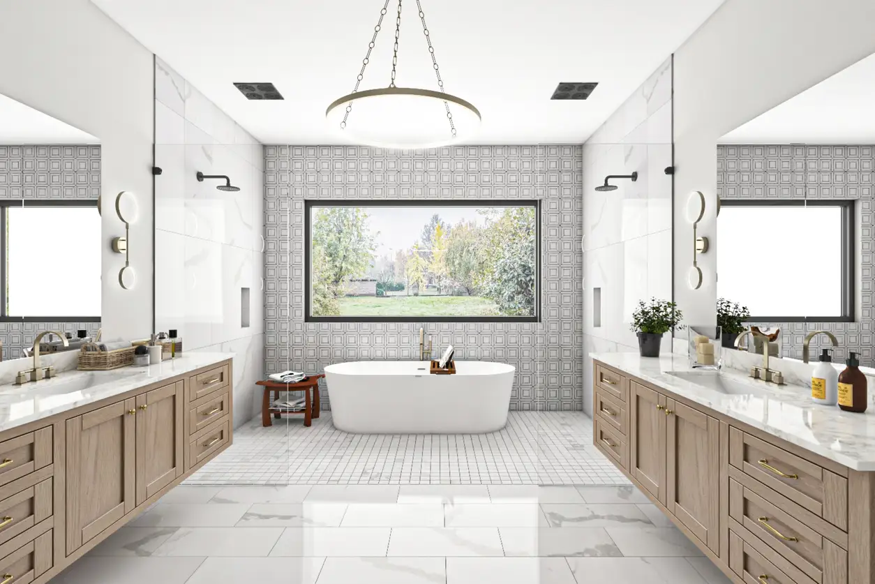 Luxury bathroom tile design